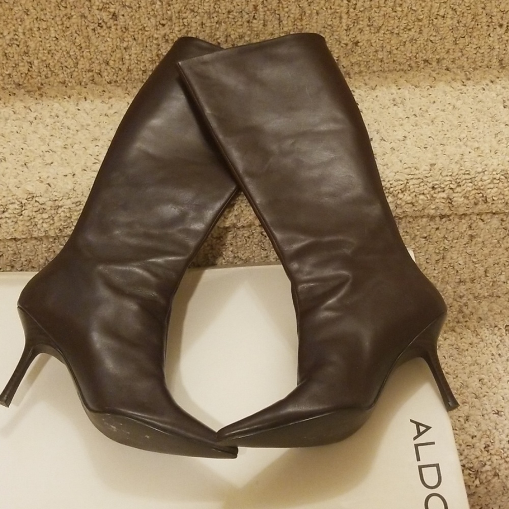 Aldo Brown Leather Boots